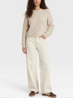 GENTLE FAWN Marie Soft Knit Sweater Large Copper Flecks Cozy EUC